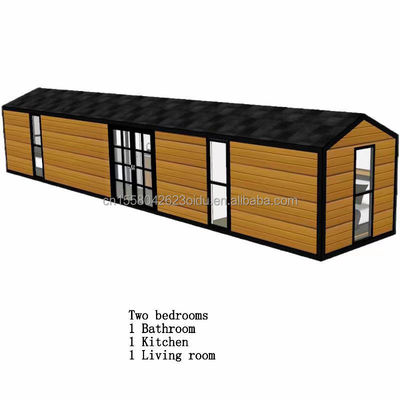 Acero galvanizado de 180 gramos y aleación de aluminio Ventanas de 40 pies de diseño moderno Casa de contenedores de madera prefabricada para tienda de hoteles