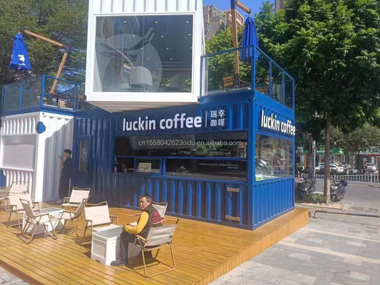 Contenedor de envío de acero de 10 pies 20 pies Casa prefabricada Tienda Bar Taller Casa Dormitorio Hotel 40 pies Tamaño con panel de sándwich
