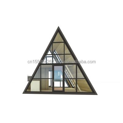Casa de madera con marco de acero con acero galvanizado de 180g y 50/75/100mm de forma de triángulo