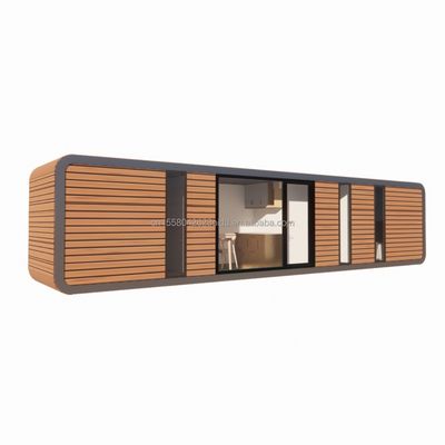 Vivienda familiar asequible de 2 dormitorios Casa de madera con estructura de tubo cuadrado de acero galvanizado y jardín