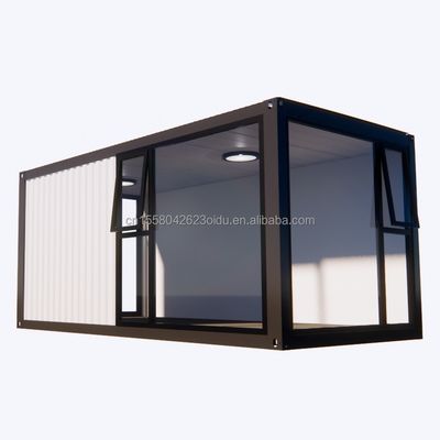 Contenedor de arquitectura de paneles de sándwich de paquete plano convenientemente portátil para tienda de conveniencia de cafetería o camping