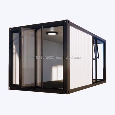 Contenedor de arquitectura de paneles de sándwich de paquete plano convenientemente portátil para tienda de conveniencia de cafetería o camping