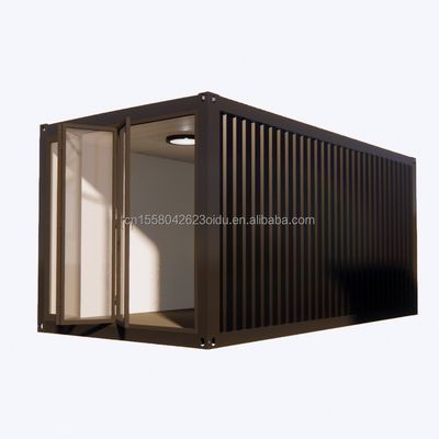 Contenedor de arquitectura de paneles de sándwich de paquete plano convenientemente portátil para tienda de conveniencia de cafetería o camping
