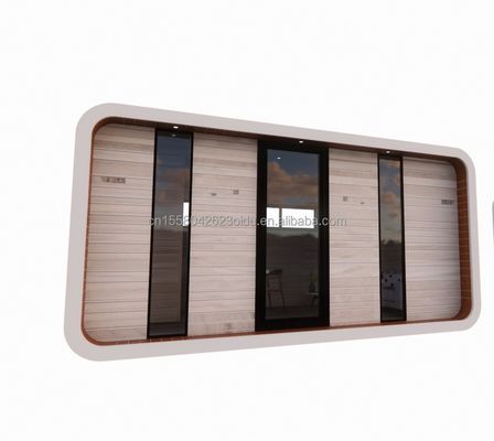 EU Cabinas de madera de jardín Panel de sandwich de onda de pared de 75 mm Casas ensambladas de color personalizadas para fabricantes de estudios caseros