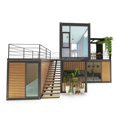 Contenedor desmontable 20 pies de lujo Modular Prefabricado Contenedor Casa para el diseño de hoteles modernos y contenedor plegable de lujo