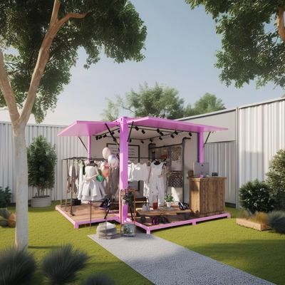 Contenedor de envío de acero plegable de diseño moderno Prefabricado envasado plano Tiendas al aire libre con color y envío personalizados