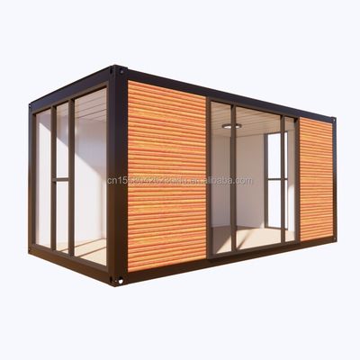 Tubos cuadrados de acero galvanizado Casas de contenedores para el parque Tienda de barbacoa Oficina Asamblea móvil portátil Bar de café Casa de madera