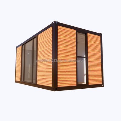 Tubos cuadrados de acero galvanizado Casas de contenedores para el parque Tienda de barbacoa Oficina Asamblea móvil portátil Bar de café Casa de madera