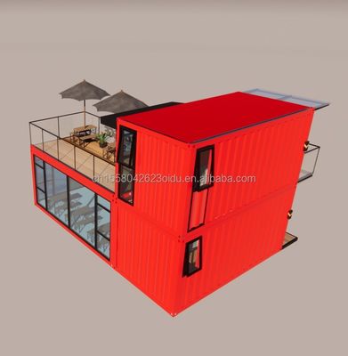 Casas de construcción prefabricadas comerciales de lujo con pared 50/75/100mm Panel Sandwich de onda
