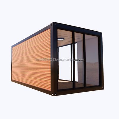 Tubos cuadrados de acero galvanizado Casas de contenedores para el parque Tienda de barbacoa Oficina Asamblea móvil portátil Bar de café Casa de madera