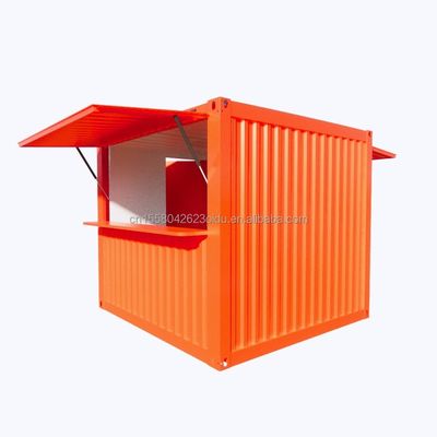 Panel de sándwich de diseño moderno Contenedor de paquete plano de transporte móvil modular Casa corrugada para cafetería o bar de contenedores
