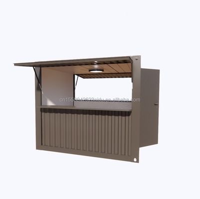 Panel de sándwich de diseño moderno Contenedor de paquete plano de transporte móvil modular Casa corrugada para cafetería o bar de contenedores