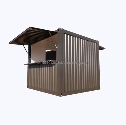 Panel de sándwich de diseño moderno Contenedor de paquete plano de transporte móvil modular Casa corrugada para cafetería o bar de contenedores