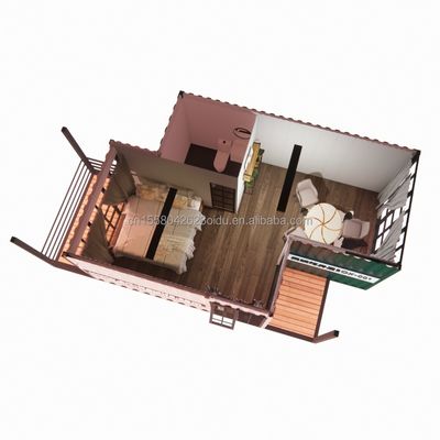 Color personalizado Modelo de construcción rápida Modular Casa prefabricada Hotel Contenedor Casas con baño y cocina para hoteles