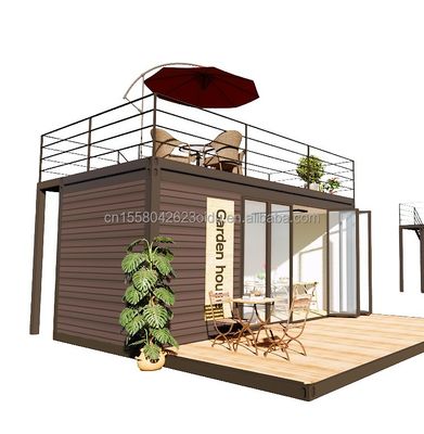 Estructura principal de acero galvanizado de lujo chino moderno Villa prefabricada de acero para un fácil montaje en el ambiente al aire libre