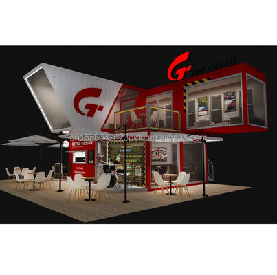 Color personalizado 10ft 20ft Moderno móvil Modular Casa Prefabricada fácil de instalar Paquete plano Contenedor desmontable prefabricado