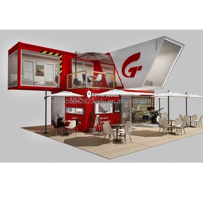 Color personalizado 10ft 20ft Moderno móvil Modular Casa Prefabricada fácil de instalar Paquete plano Contenedor desmontable prefabricado