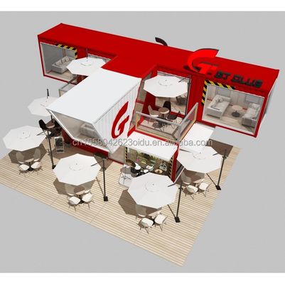 Color personalizado 10ft 20ft Moderno móvil Modular Casa Prefabricada fácil de instalar Paquete plano Contenedor desmontable prefabricado