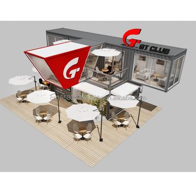 Color personalizado 10ft 20ft Moderno móvil Modular Casa Prefabricada fácil de instalar Paquete plano Contenedor desmontable prefabricado