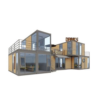 Tubos cuadrados de acero galvanizado Contenedor prefabricado personalizable para la vida familiar o la solución de combinación de oficina