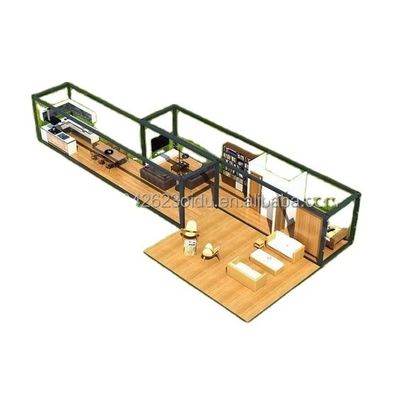 Tubos cuadrados de acero galvanizado Contenedor prefabricado personalizable para la vida familiar o la solución de combinación de oficina