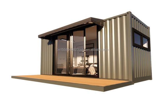 Remolque prefabricado modular residencial con 50/75/100 mm de olas de paneles de sandwich de paredes de 20 pies estilo de diseño moderno