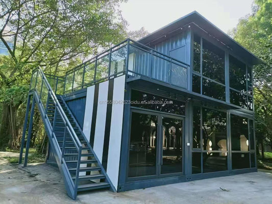 Tubos cuadrados de acero galvanizado Contenedor prefabricado personalizable para la vida familiar o la solución de combinación de oficina