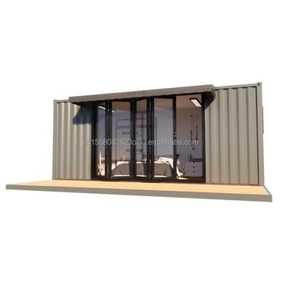 Remolque prefabricado modular residencial con 50/75/100 mm de olas de paneles de sandwich de paredes de 20 pies estilo de diseño moderno