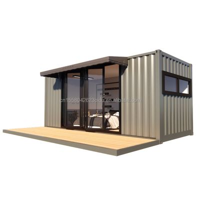 Remolque prefabricado modular residencial con 50/75/100 mm de olas de paneles de sandwich de paredes de 20 pies estilo de diseño moderno