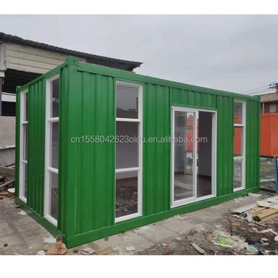 Hotel Resort Cuadro de acero Oficina Casa de contenedores con 50/75/100mm Panel de sandwich de onda y acero galvanizado de flexión 180g