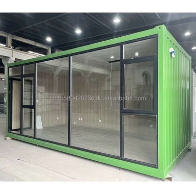 Hotel Resort Cuadro de acero Oficina Casa de contenedores con 50/75/100mm Panel de sandwich de onda y acero galvanizado de flexión 180g