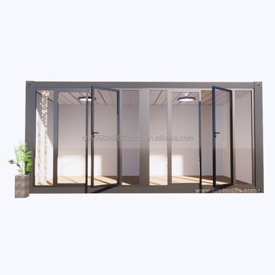 Ventanas de aleación de aluminio y panel de sándwich de onda de 50/75/100 mm Contenedor prefabricado de 20 pies Tienda de ropa Contenedor Quiosco Tienda móvil