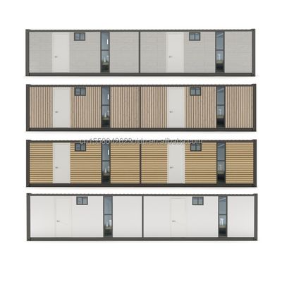 Hotel 40 pies 2 dormitorios vivienda casa de contenedores de color personalizado prefabricado prefabricado modular pequeño móvil envío casas portátiles