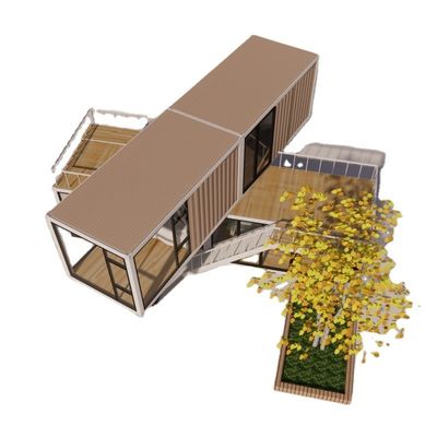 20 pies o 40 pies diseño de lujo de dos capas apartamento de vivienda fabricado portable de contenedores casa con aluminio aleación ventanas