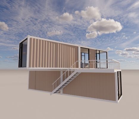 20 pies o 40 pies diseño de lujo de dos capas apartamento de vivienda fabricado portable de contenedores casa con aluminio aleación ventanas