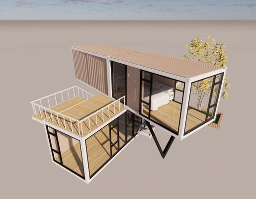20 pies o 40 pies diseño de lujo de dos capas apartamento de vivienda fabricado portable de contenedores casa con aluminio aleación ventanas