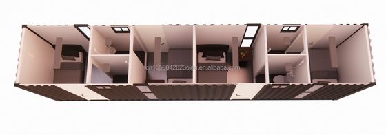 20 pies de diseño móvil de envío 40 pies de contenedor 4 dormitorios residenciales mini salón hotel y color personalizado para la venta del hotel