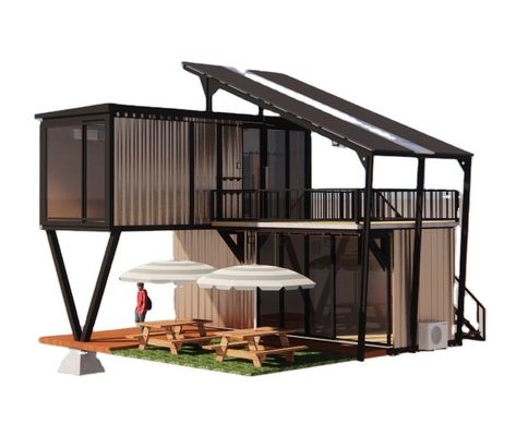 Acero galvanizado con flexión de 180g Diseño del marco Estructura de acero Villa modular para contenedores de lujo Casas prefabricadas