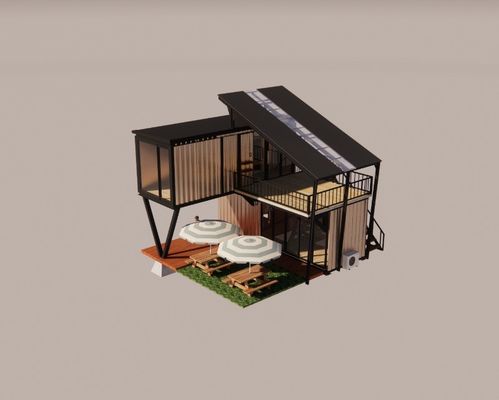 Acero galvanizado con flexión de 180g Diseño del marco Estructura de acero Villa modular para contenedores de lujo Casas prefabricadas