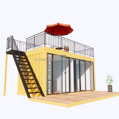 Venta directa de montaje rápido estructura prefabricada de acero casa móvil para el hogar de la cafetería contenedor en 20 pies o 40 pies