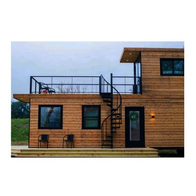 Casa de contenedores móviles de suelo de madera para transporte y carga 20'/40' Contenedor Prefabricado Modular Casas de contenedores plegables
