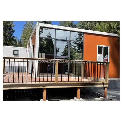 Casa de contenedores prefabricada de acero galvanizado con baño y diseño desmontables