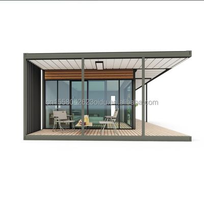 Residencia de contenedores de plástico de madera de diseño moderno con materiales y estructura prefabricada