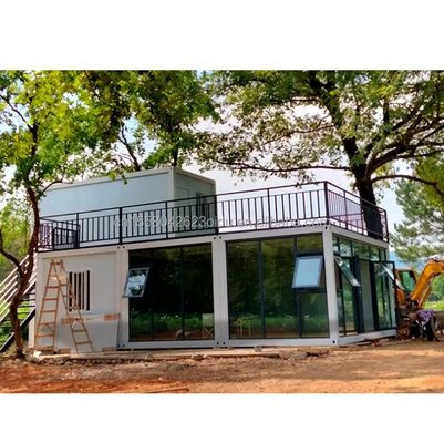 Casa de contenedores prefabricada de acero galvanizado con baño y diseño desmontables