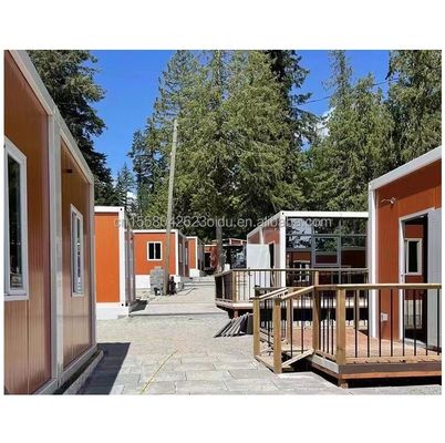 Casa de contenedores prefabricada de acero galvanizado con baño y diseño desmontables