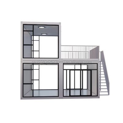 Oficina Temporal Hoteles Tiendas Casas de madera con 50/75/100mm Panel Sandwich de onda Pared Conteniente de montaje rápido moderno de 20 pies