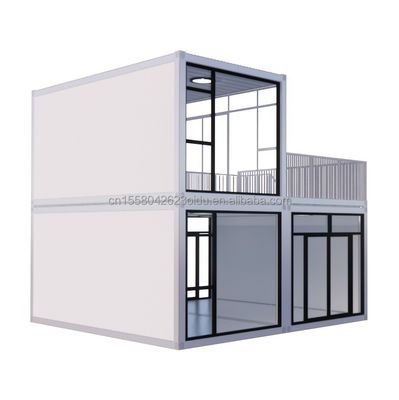 Oficina Temporal Hoteles Tiendas Casas de madera con 50/75/100mm Panel Sandwich de onda Pared Conteniente de montaje rápido moderno de 20 pies