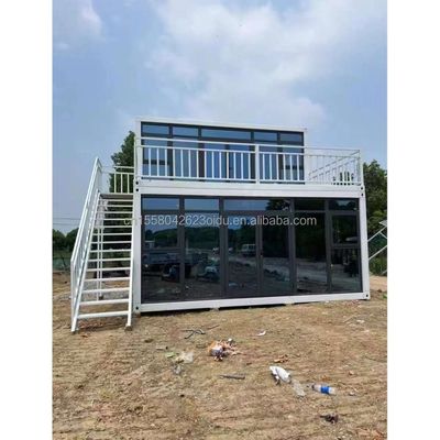 Oficina Temporal Hoteles Tiendas Casas de madera con 50/75/100mm Panel Sandwich de onda Pared Conteniente de montaje rápido moderno de 20 pies