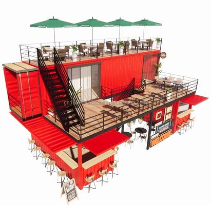 Experimenta lo mejor de los quioscos de cerveza/café/comida con nuestro bar y terraza de contenedores de 40 pies