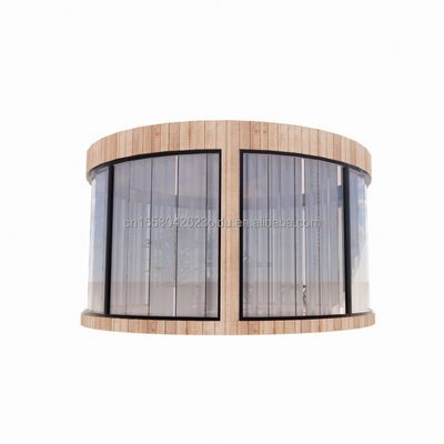 Tubos cuadrados de acero galvanizado Casas de madera estándar de la UE Casas de vidrio Sunshine Casa prefabricada Tienda móvil Tienda para jardín Café